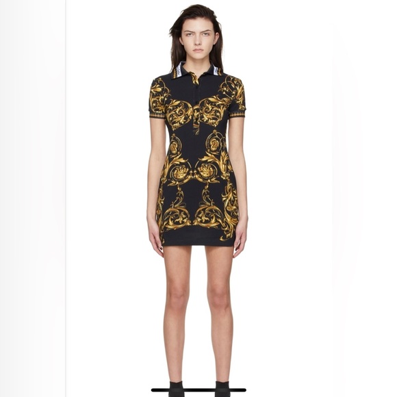 HOST PICK⭐️Versace Regalia Baroque Dress 🖤💛 - Picture 2 of 12